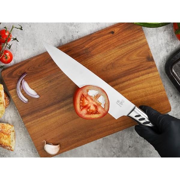 CHUSHIJI Knife Set,3 - Piece Stainless Steel Knife Set, Kitchen Knives Set,Chef Knife Set,8 Inch Chef's Knife,7 Inch Santoku Knife,5 Inch Utility Knife,Kitchen Gadgets for Women & Men with Gift Box - Just Closeouts Canada Inc.