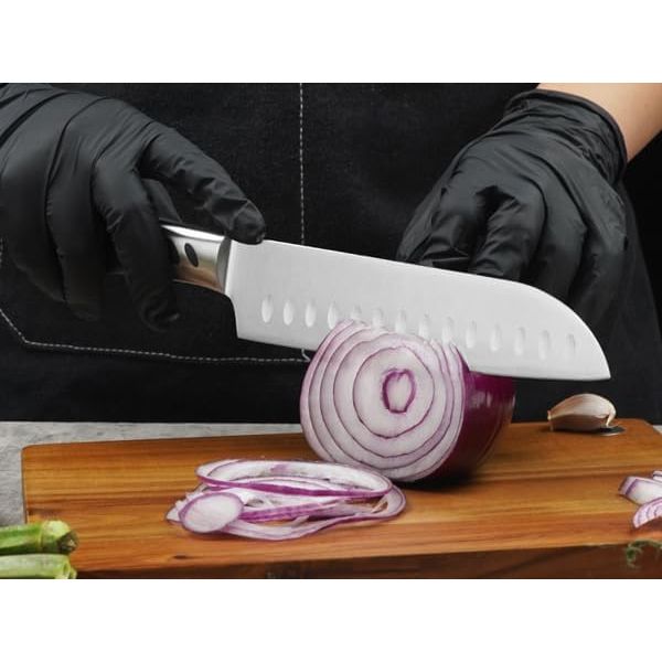 CHUSHIJI Knife Set,3 - Piece Stainless Steel Knife Set, Kitchen Knives Set,Chef Knife Set,8 Inch Chef's Knife,7 Inch Santoku Knife,5 Inch Utility Knife,Kitchen Gadgets for Women & Men with Gift Box - Just Closeouts Canada Inc.