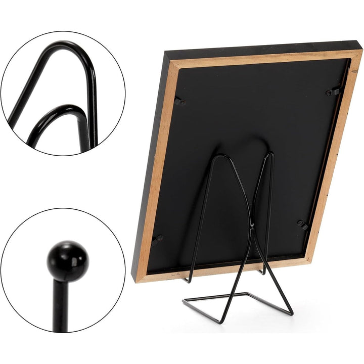 Cididu 6 Pack 8 Inch Plate Stands for Display, Metal Black Picture Frame Holder Stand, Photo Stands for Table Display, Book Display Stand for Decorative Plate, Platter, Plaque, Picture Photo Easel - Just Closeouts Canada Inc.