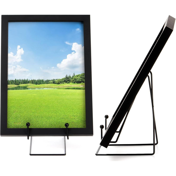 Cididu 6 Pack 8 Inch Plate Stands for Display, Metal Black Picture Frame Holder Stand, Photo Stands for Table Display, Book Display Stand for Decorative Plate, Platter, Plaque, Picture Photo Easel - Just Closeouts Canada Inc.