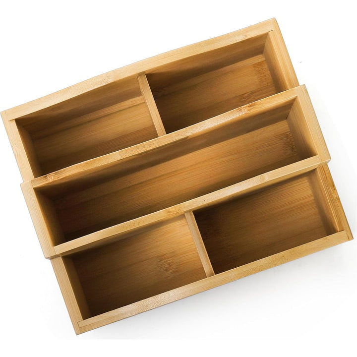 Cididu Bamboo Remote Control Holder, 360 Degree Rotating Remotes Caddy Organizer, 5 Slot Spinning Office Desktop Bedside Organizer Storage for Calculator, Cell Phone, Pen and Other Gadgets - Just Closeouts Canada Inc.