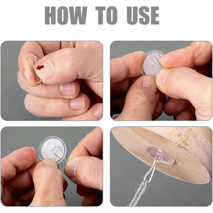 How to install clear adhesive ceiling hooks