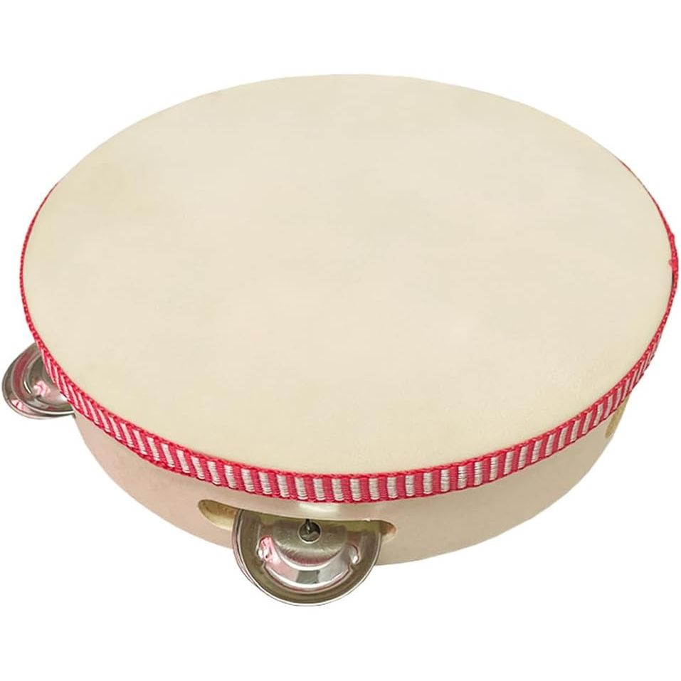 Clifton 8 inch Tambourine Drum Bell Single Row Tambourine Metal Jingles Percussion Instrument Hand Tambourine - Just Closeouts Canada Inc.