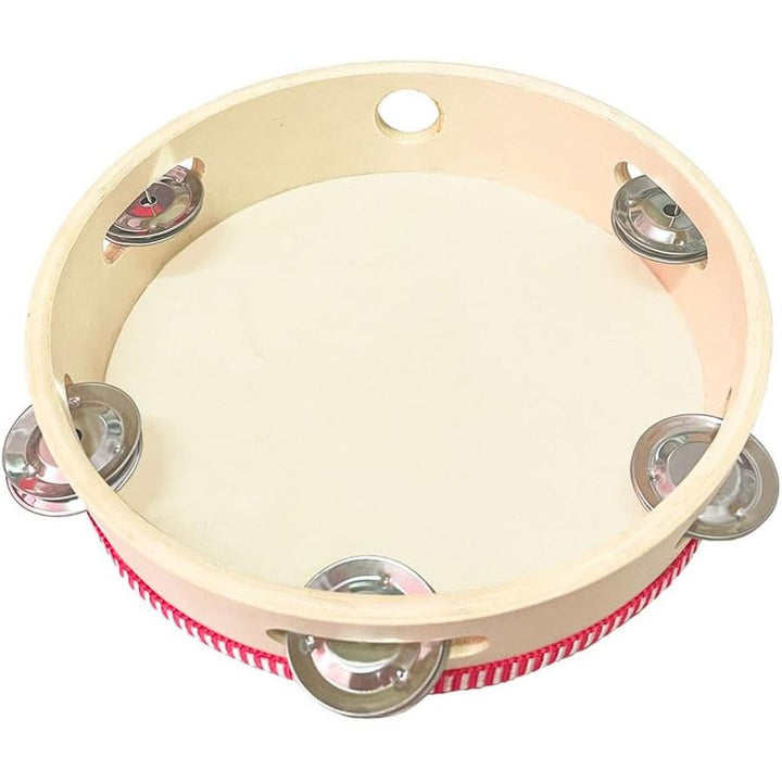 Clifton 8 inch Tambourine Drum Bell Single Row Tambourine Metal Jingles Percussion Instrument Hand Tambourine - Just Closeouts Canada Inc.