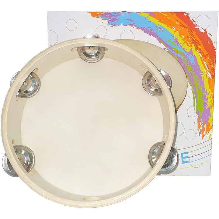 Clifton 8 inch Tambourine Drum Bell Single Row Tambourine Metal Jingles Percussion Instrument Hand Tambourine - Just Closeouts Canada Inc.