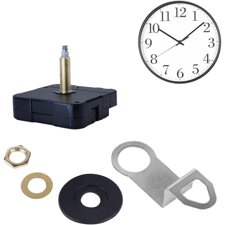 Quartz clock movement and installation hardware