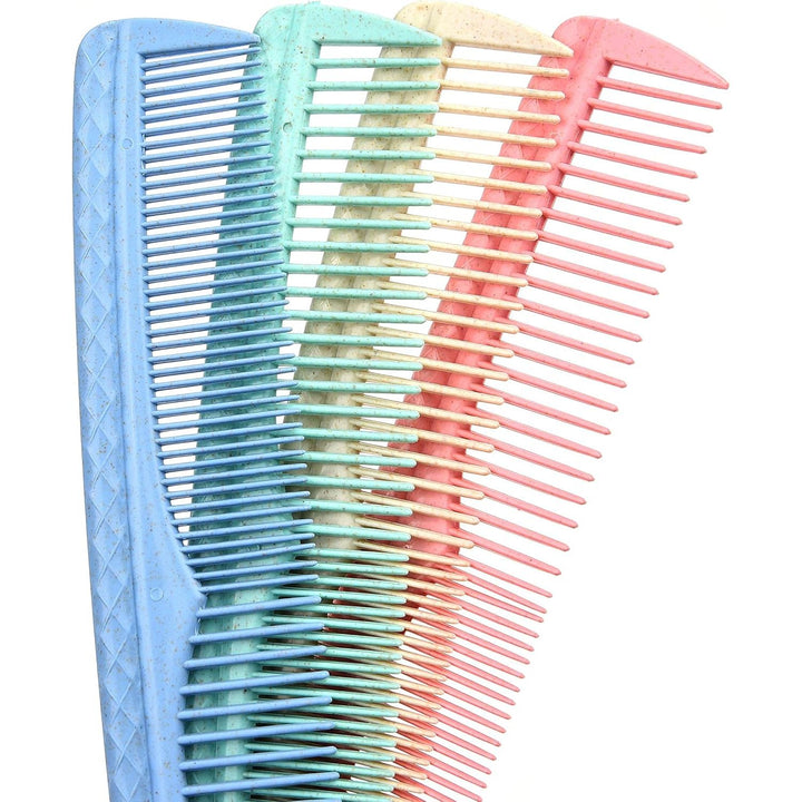 Coarse and Fine Tooth Hair Combs, 4-Piece Pastel Set - Just Closeouts Canada Inc.