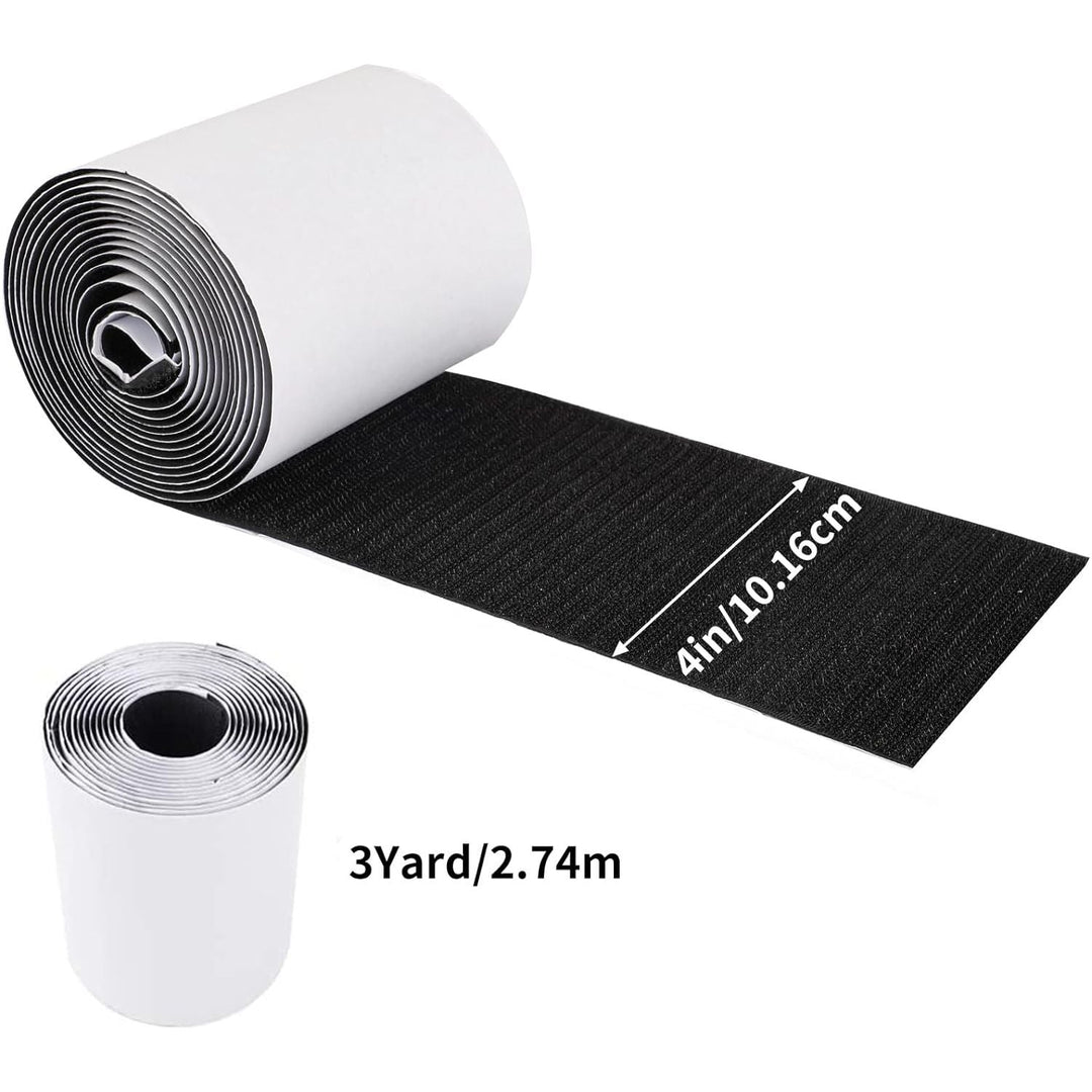 COCOBOO 4 Inch x 9 Feet Hook and Loop Tape for Couch Cushions, Strips with Adhesive, Nylon Self Adhesive Heavy Duty Strips for Home Office School Car and Crafting Organization - Just Closeouts Canada Inc.