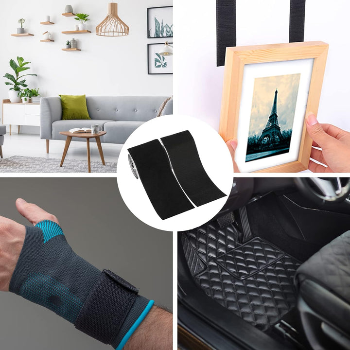 COCOBOO 4 Inch x 9 Feet Hook and Loop Tape for Couch Cushions, Strips with Adhesive, Nylon Self Adhesive Heavy Duty Strips for Home Office School Car and Crafting Organization - Just Closeouts Canada Inc.