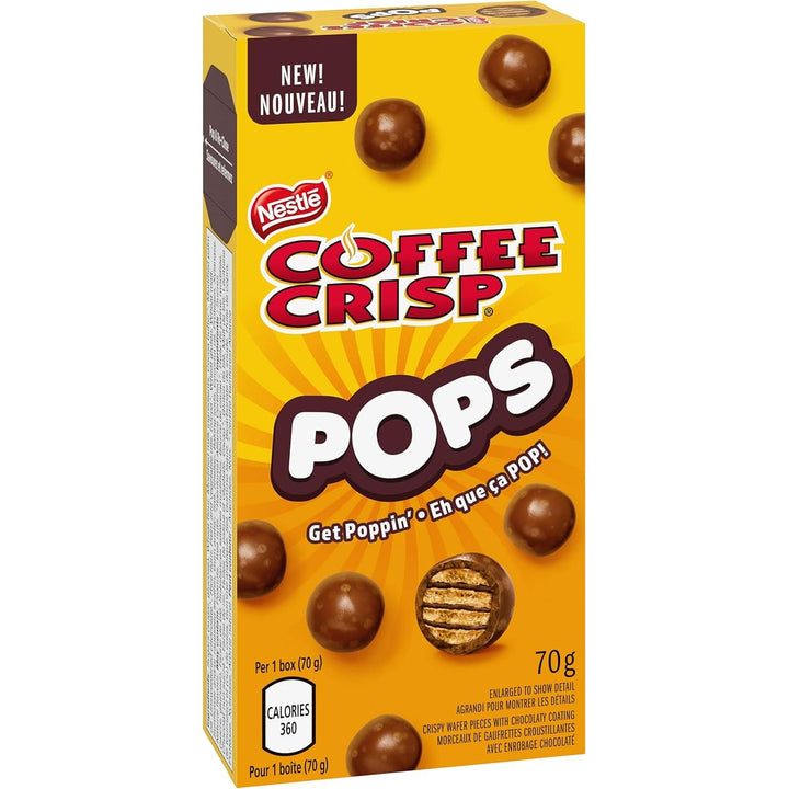 COFFEE CRISP POPS Chocolaty Snacks Carton 70 g - Just Closeouts Canada Inc.059800746731
