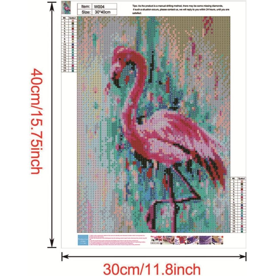 Colourful Flamingo 5D Diamond Painting Kit, 30 x 40 cm - Just Closeouts Canada Inc.X002IB7QEX
