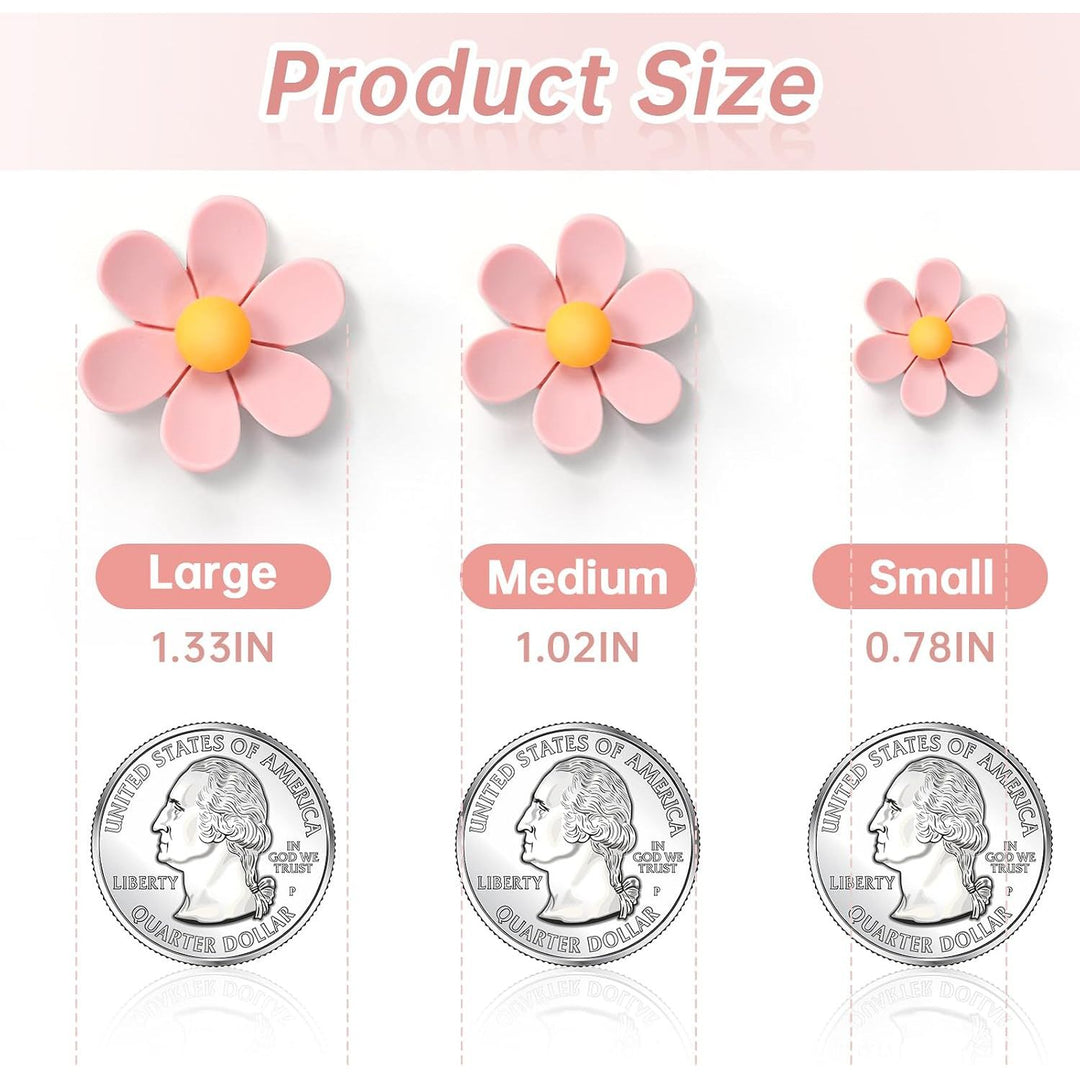 Colourful Flower Fridge Magnets, 18 Pieces, 9 Colours - Just Closeouts Canada Inc.X004URMW2T