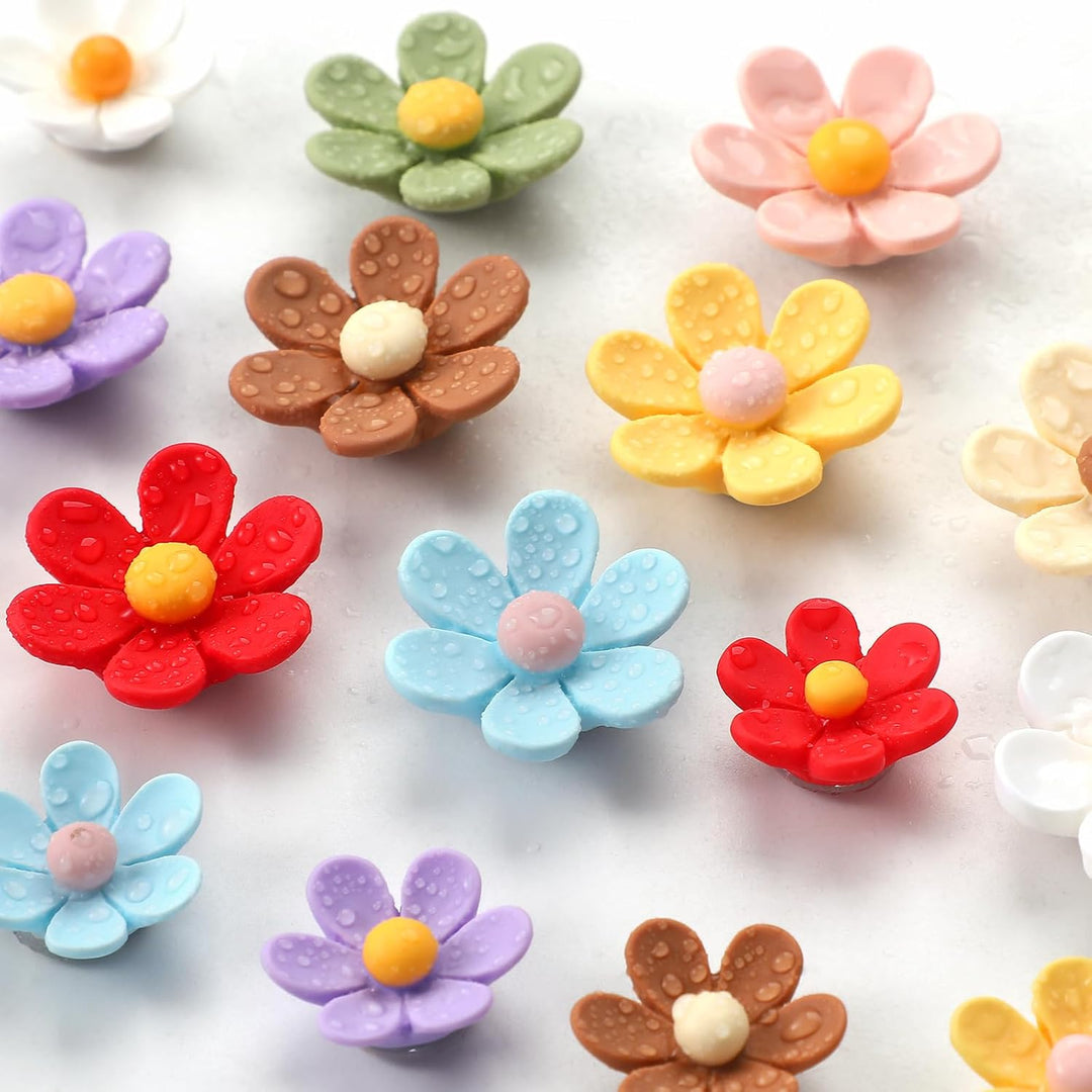 Colourful Flower Fridge Magnets, 18 Pieces, 9 Colours - Just Closeouts Canada Inc.X004URMW2T