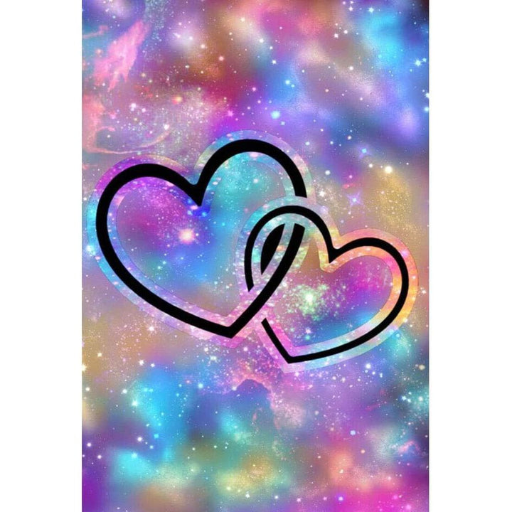 Colourful Two Hearts 5D Diamond Painting Kit, 30 x 40 cm - Just Closeouts Canada Inc.X002NVLE7N