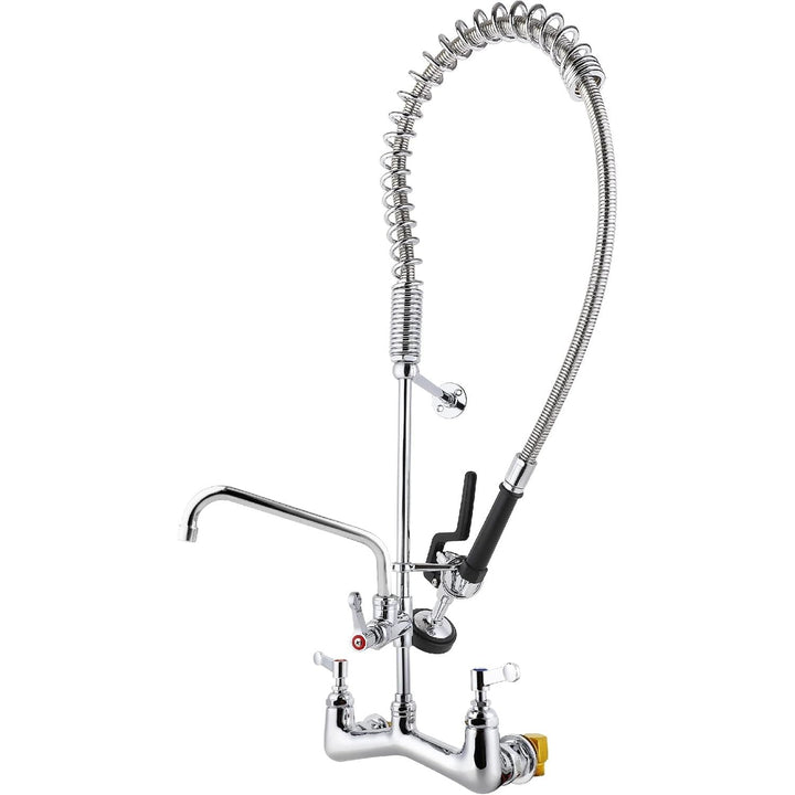 Commercial Faucet with Spray Valve 38" Wall Mount Commercial Kitchen Sink Faucet with Sprayer Pre Rinse Faucet with 10" Swing Spout Fit for Restaurant or Hotel Kitchen Sink - Just Closeouts Canada Inc.X003CLKCHL