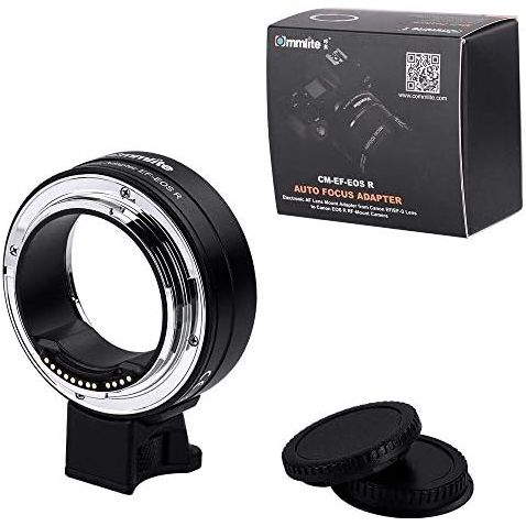 Commlite CM - EF - EOS R Electronic Auto - Focus Lens Mount Adapter Compatible with Canon EF/EF - S Lens to Canon EOS R/R5/R6/RP Series Camera Body Adapter - Just Closeouts Canada Inc.