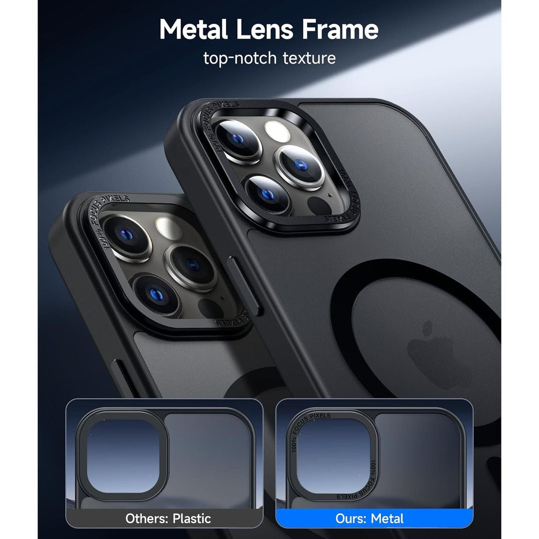 Compatible for iPhone 12 Pro Max Case: 2PCS Glass Screen Protector, Effortless Buttons, Strong Magnetic Slim Magic Shockproof Cell Phone Case/Coque/Etui for 12promax/ iphone12promax, Black - Just Closeouts Canada Inc.X004T34U51