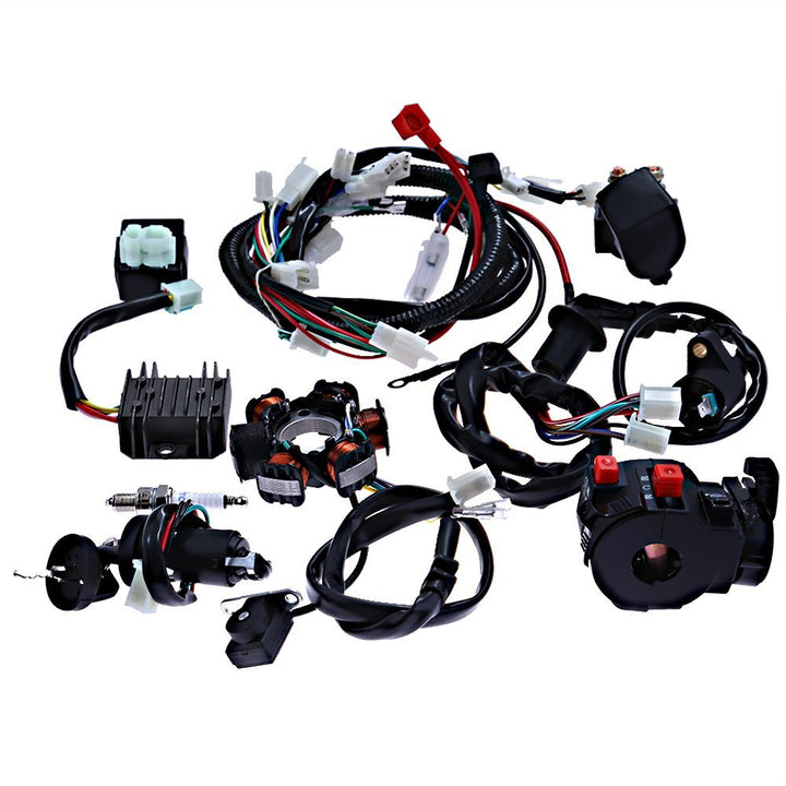 Complete Electric Wiring Harness Wire Magneto Stator for GY6 4 - Stroke Engine 125cc 150cc Pit Bike Scooter ATV Quad - Just Closeouts Canada Inc.