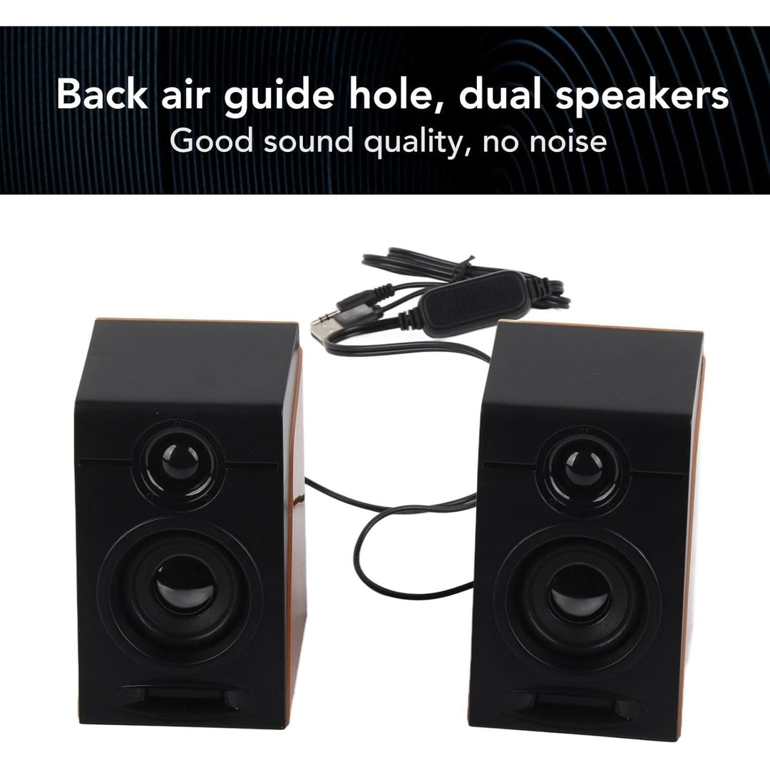 Computer Speakers, USB Powered Wired HiFi Stereo Sound PC Speakers Adjustable Volume with 3.5mm Cable, Desktop Speakers for TV Laptop Monitor - Just Closeouts Canada Inc.X0040V5IWL