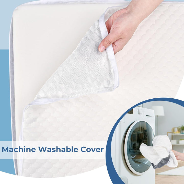 COOLBEBE Bed Wedge Pillow for Sleeping, Adjustable Folding Wedge for Snoring and After Surgery - 9 & 11 Inch, Elevated Triangle Pillow Back Pain Relief (Grey&White, 9 & 11 Inch) - Just Closeouts Canada Inc.