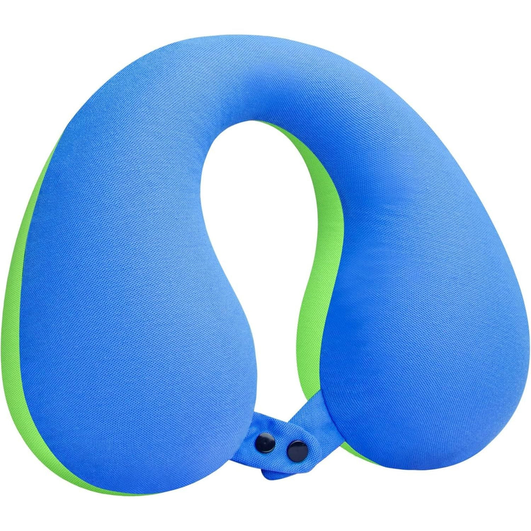COOLBEBE Kids Travel Neck Pillow, Softly Travel Pillow for Car & Airplane, Traveling Gifts for Toddler & Children (1, Bluish Green) - Just Closeouts Canada Inc.