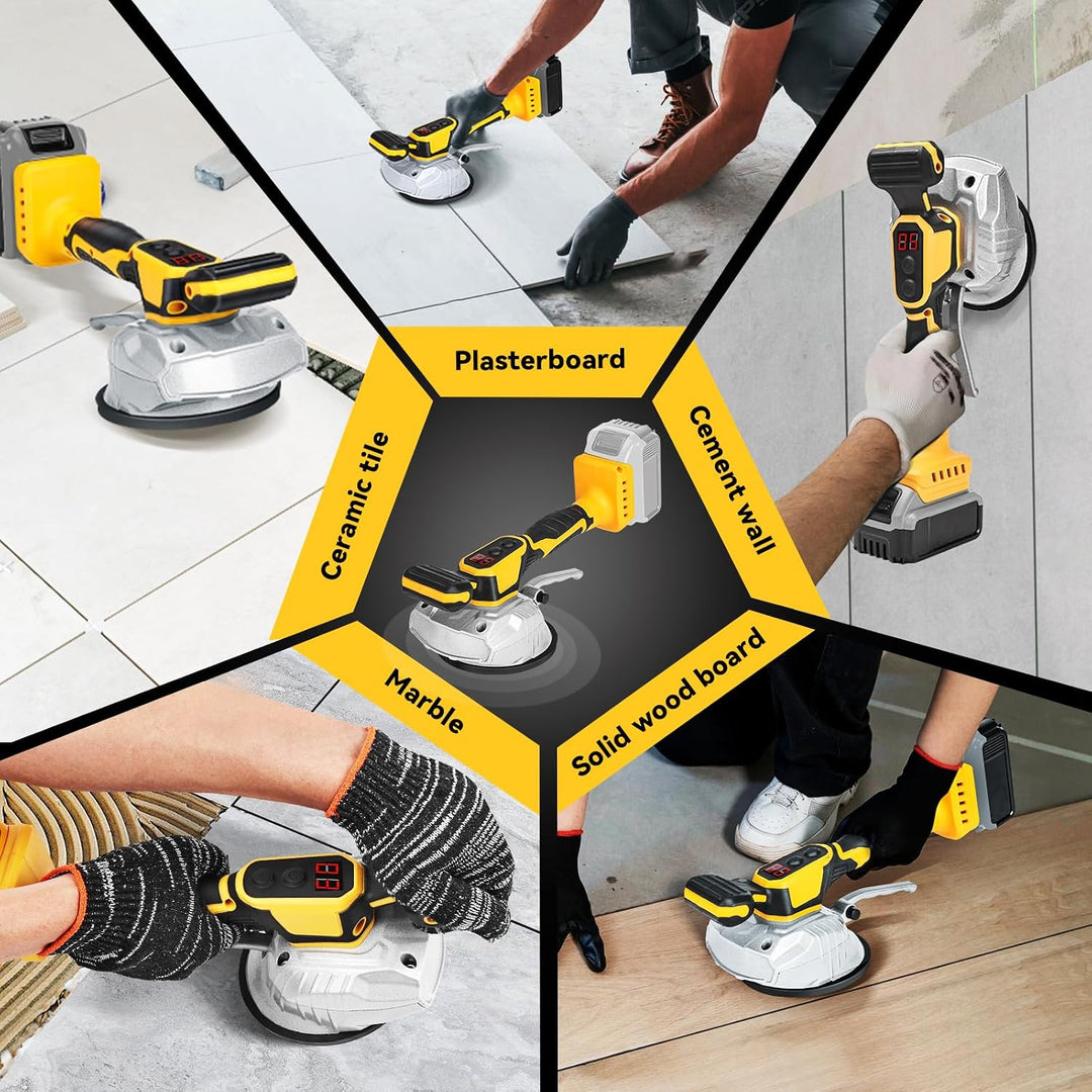 Cordless Tile Vibration Tool Compatible with DeWALT 20V Battery: Portable Tiler Vibration Leveling Machine with 8 Adjustable Speed,Suction Cup,Digital Display for Floor,Tile,Wall - Just Closeouts Canada Inc.X004YRZM4P