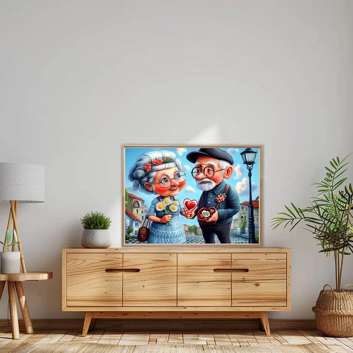 Couple Diamond Art Painting Kits,5D Diamond Dots for Adults Beginners,Old Couple in Love Peinture Diamant Kits for Adults,30x40 cm - Just Closeouts Canada Inc.