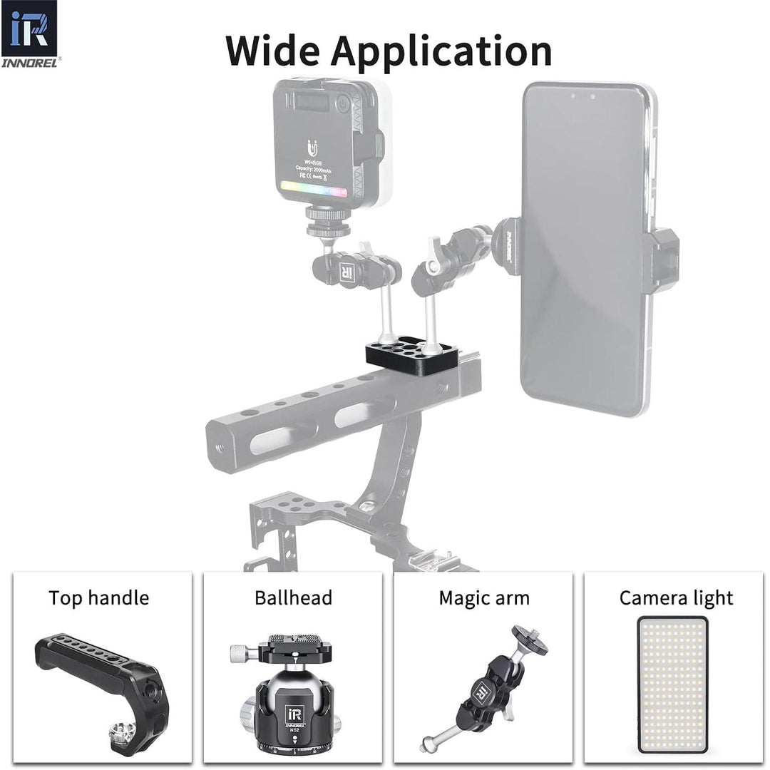 CP03 2PCS Mini Multi-Functional Cheese Plate with 1/4" & 3/8" Threads, Porous Connection Quick Installation Board Used for Installing Cheese Board Camera Cage on Guide Rail Block - Just Closeouts Canada Inc.X004NU2YOJ