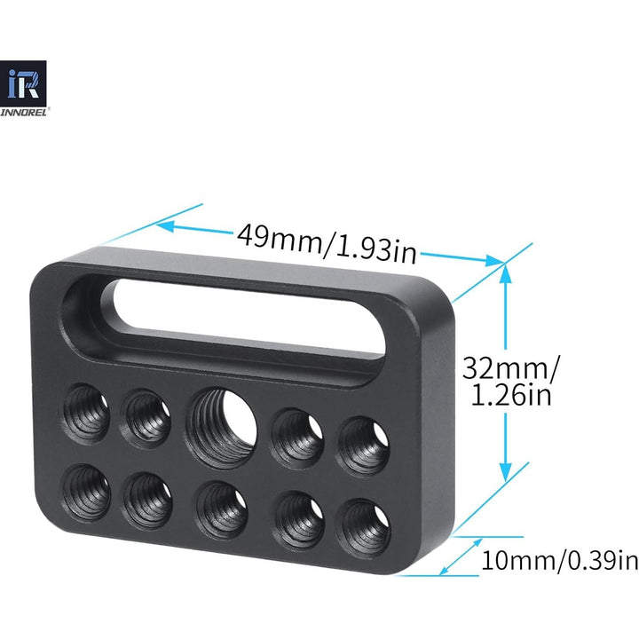 CP03 2PCS Mini Multi-Functional Cheese Plate with 1/4" & 3/8" Threads, Porous Connection Quick Installation Board Used for Installing Cheese Board Camera Cage on Guide Rail Block - Just Closeouts Canada Inc.X004NU2YOJ