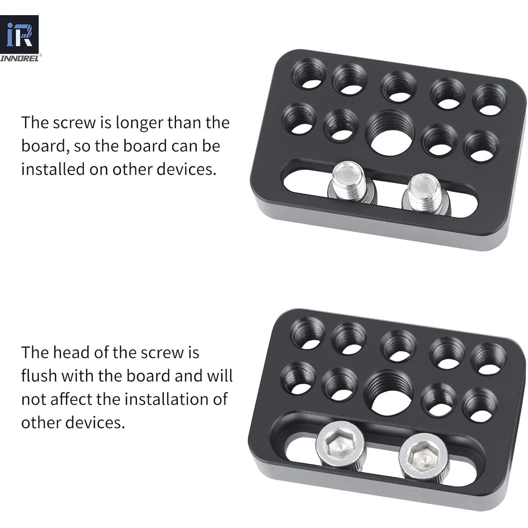 CP03 2PCS Mini Multi-Functional Cheese Plate with 1/4" & 3/8" Threads, Porous Connection Quick Installation Board Used for Installing Cheese Board Camera Cage on Guide Rail Block - Just Closeouts Canada Inc.X004NU2YOJ