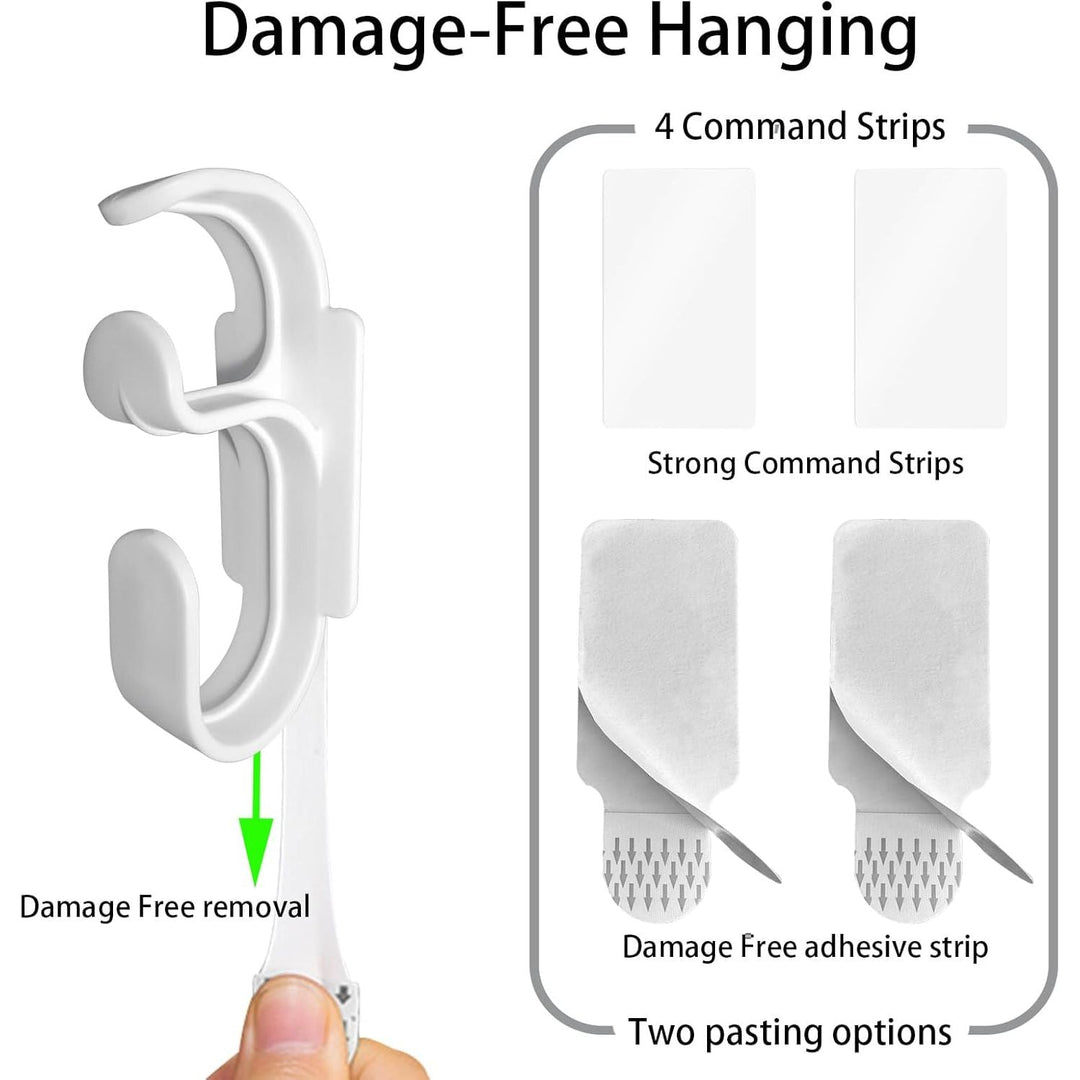 CPAP Hose Hanger with Anti - Unhook Feature - Damage - Free Hanging CPAP Mask Hook and CPAP Hose Holder （ Damage - Free Adhesive Strip）Avoids CPAP Hose Tangle and Allows You to Sleep Better, 1pk - Just Closeouts Canada Inc.