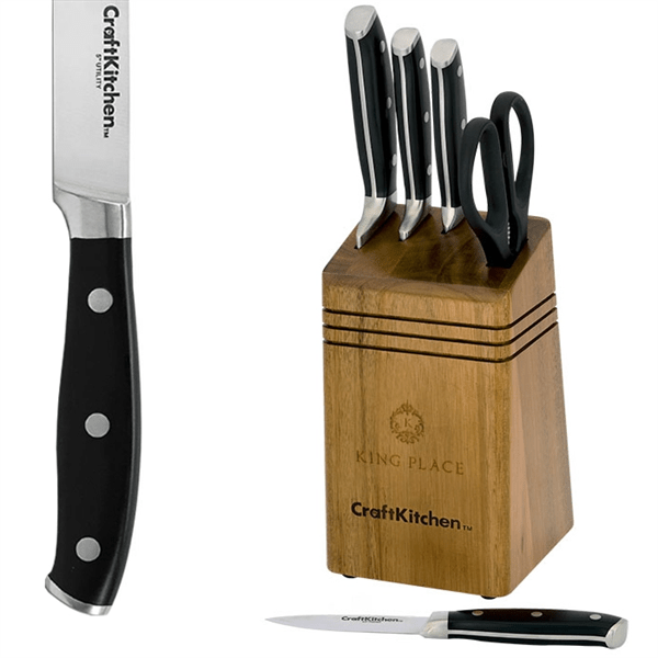 CraftKitchen™ 6 Piece Cutlery / Knife Block Set - Just Closeouts Canada Inc.073287802001