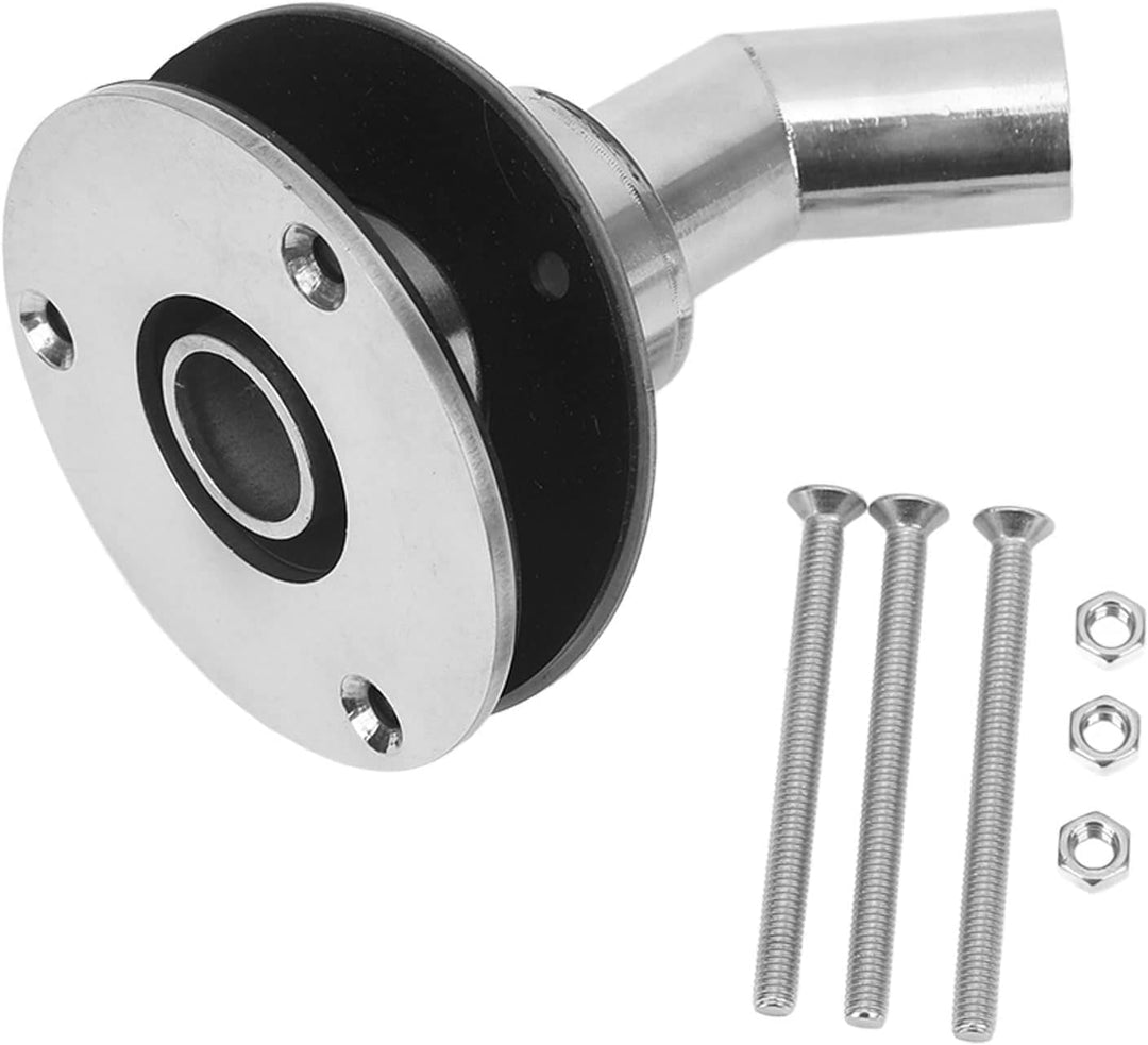 Curved 24 mm 316 stainless steel heater exhaust fitting