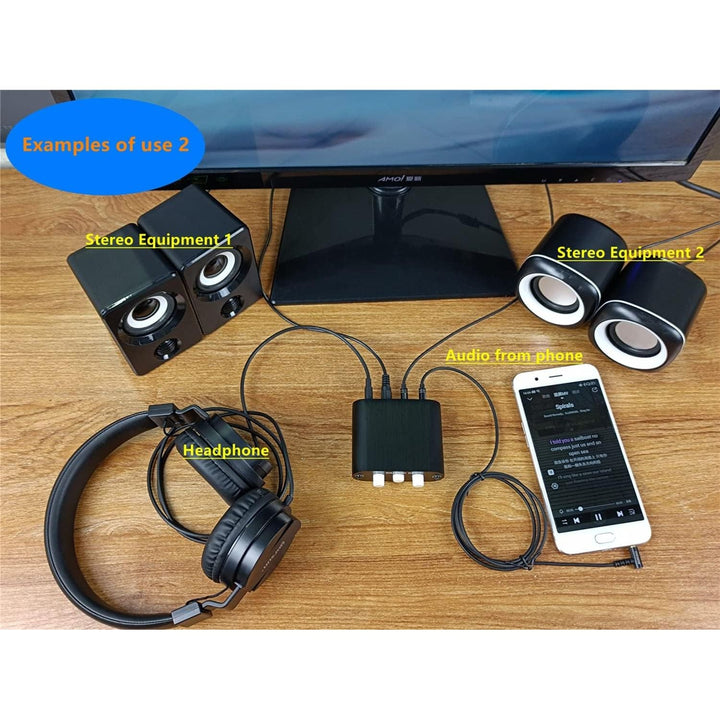 D3 3(1) - in - 1(3) - Out 3.5mm Stereo Audio Switch Source Input Signal switcher selector Splitter Box Mini - Just Closeouts Canada Inc.