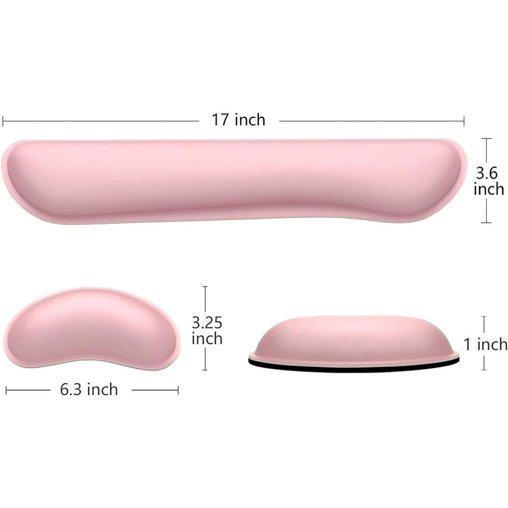 Dapesuom Enlarge Keyboard Wrist Rest Pad,Memory Foam Set Wrist Cushion Support for Easy Typing & Pain Relief,Mouse Wrist Pad,Anti - Slip Wrist Support for Gaming,Computer, Laptop, Office,Pink - Just Closeouts Canada Inc.