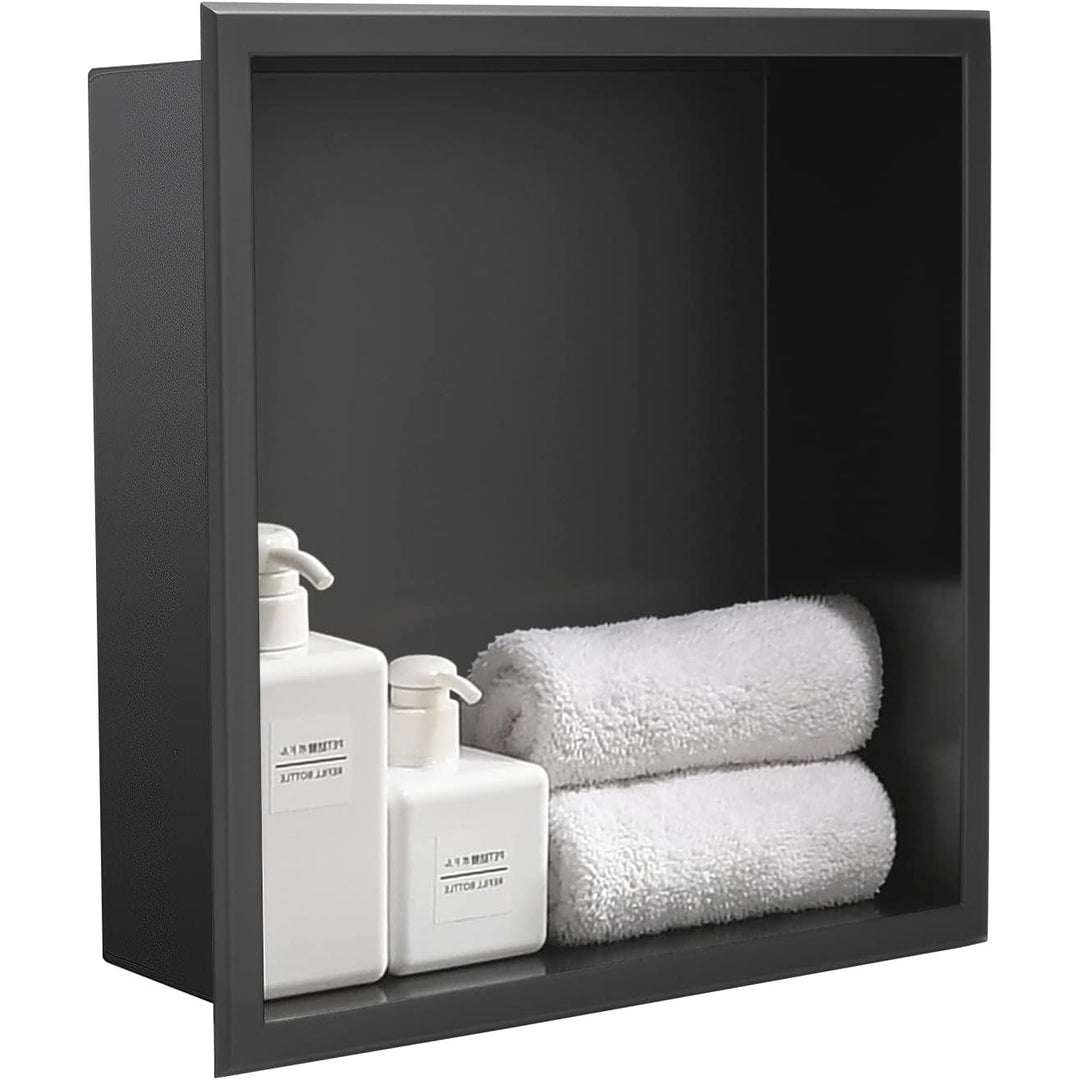 DAYONE Matte Black Shower Niche 12" X 12" - Just Closeouts Canada Inc.