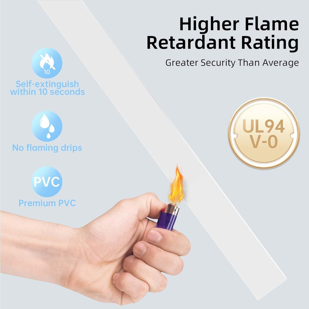 Delamu TV Cable Concealer, 34 inch Cord Hider, Large Cord Cover for Wall Mounted TV, Wire Hider Wire Covers for Cords, Paintable Cable Cover Cable Hider, White Cable Raceway Kit, 2X L17 W1.18 H0.6in - Just Closeouts Canada Inc.