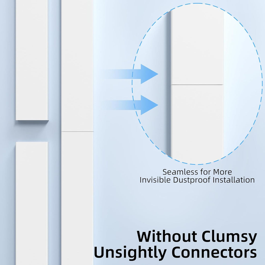 Delamu TV Cable Concealer, 34 inch Cord Hider, Large Cord Cover for Wall Mounted TV, Wire Hider Wire Covers for Cords, Paintable Cable Cover Cable Hider, White Cable Raceway Kit, 2X L17 W1.18 H0.6in - Just Closeouts Canada Inc.
