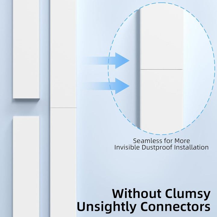 Delamu TV Cable Concealer, 34 inch Cord Hider, Large Cord Cover for Wall Mounted TV, Wire Hider Wire Covers for Cords, Paintable Cable Cover Cable Hider, White Cable Raceway Kit, 2X L17 W1.18 H0.6in - Just Closeouts Canada Inc.