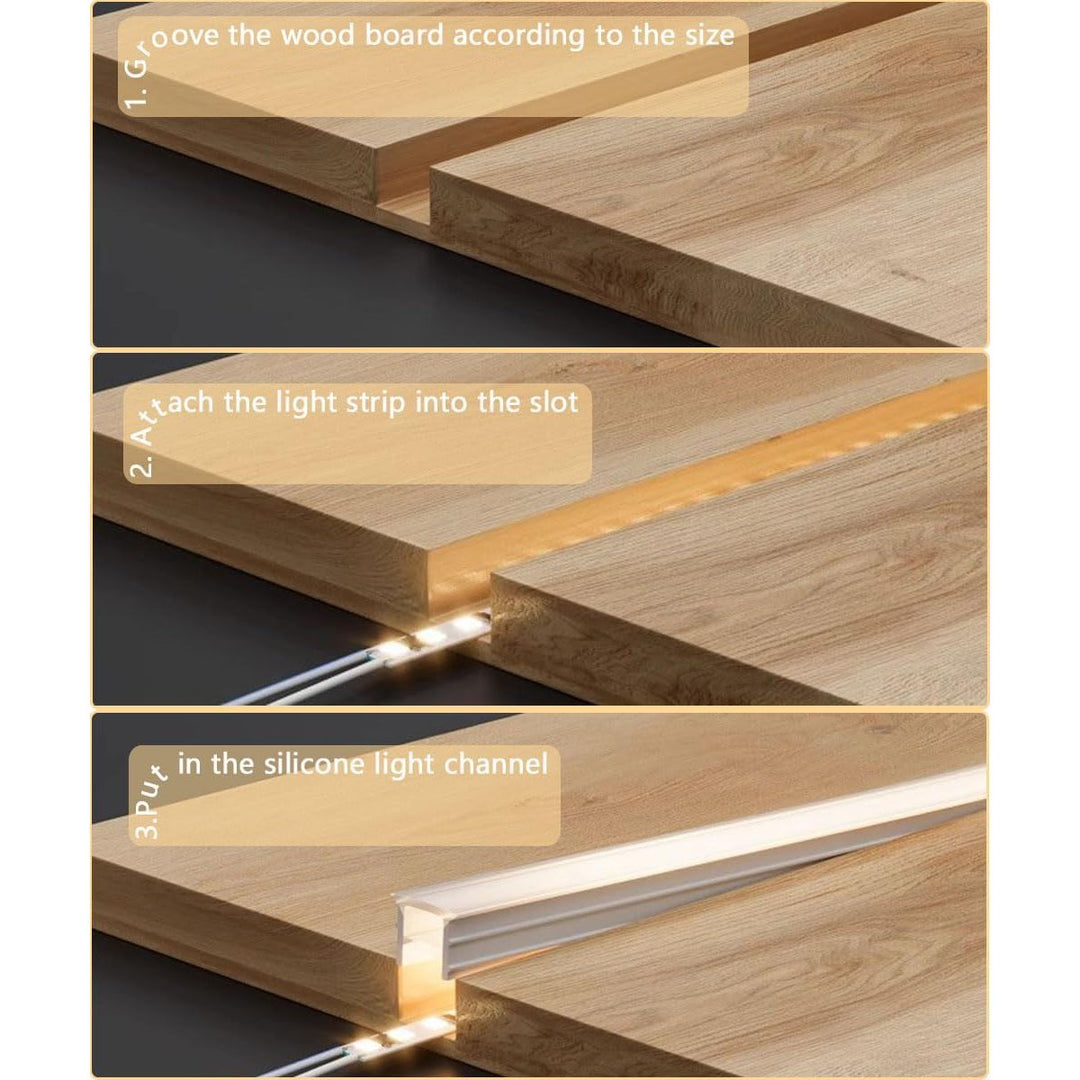 DGLILUAN 16.4ft/5m Silicone Soft LED Channel System, Flexible U Shape Tube LED Light Strips Silicone Cover for Living Room, Kitchen, Patio and Other Outdoor Ambient Decor, No Light Strip (10 x 10mm) - Just Closeouts Canada Inc.