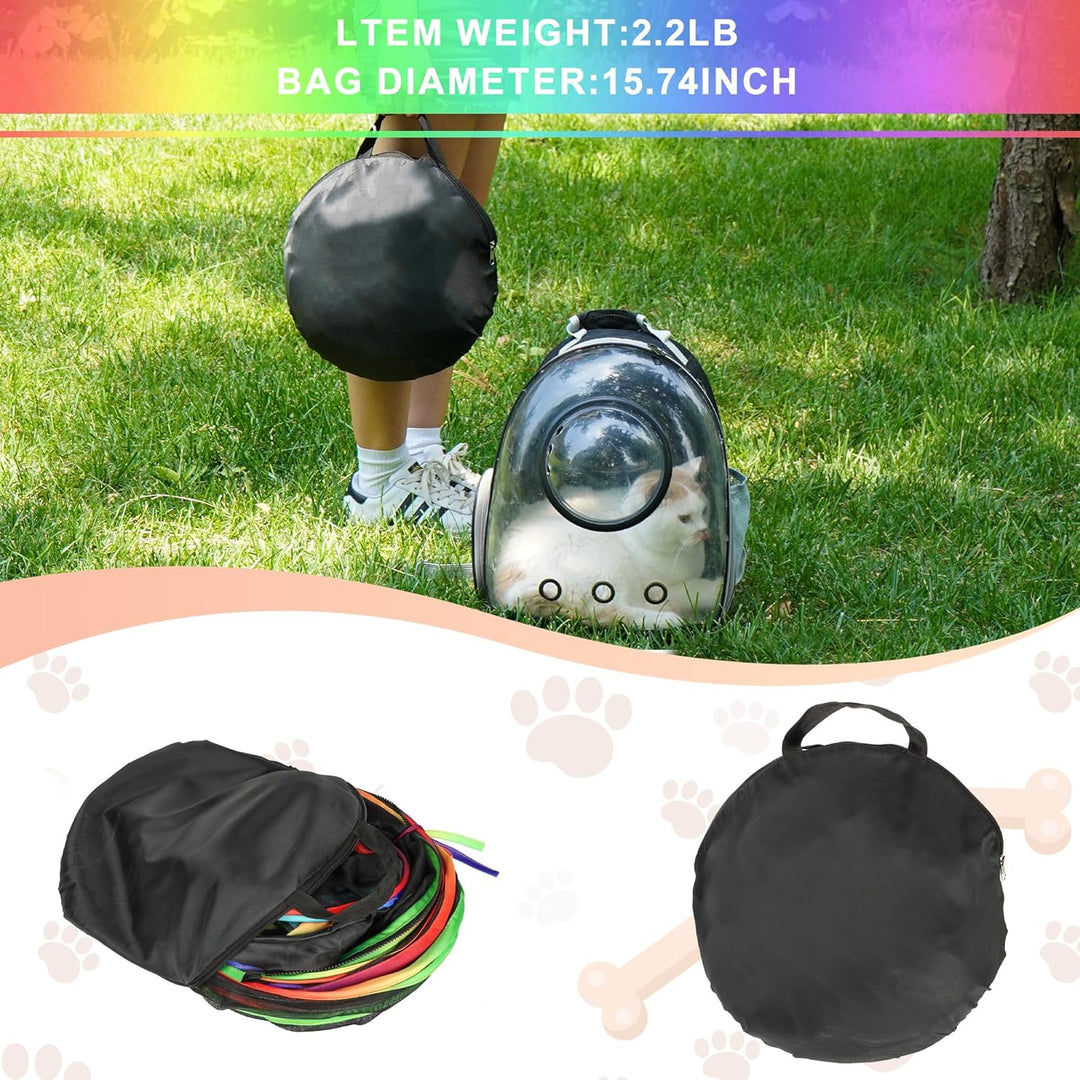 DiDiBirDi Foldable Cat Enclosure - Portable Outdoor Cat Tent with Tunnel, Breathable Mesh Playpen for Cats, Small Dogs & Rabbits, Includes Carry Bag Color - Just Closeouts Canada Inc.