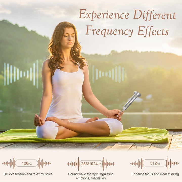 DiDiBirDi Tuning Fork Set 4pcs 128Hz, 256Hz, 512Hz, 1024Hz with Accessories for Yoga and Meditation,Relaxing Experience Brought by Sound Vibration - Just Closeouts Canada Inc.