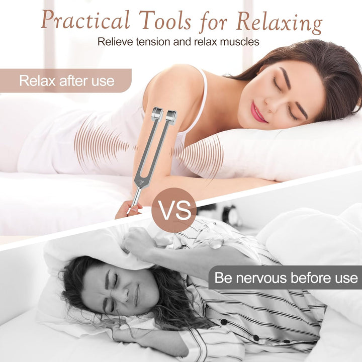 DiDiBirDi Tuning Fork Set,6 pcs (128Hz, 256Hz, 512Hz, 1024Hz, 2048Hz, 4096Hz) with Exquisite Aluminum Storage Case for Meditation, Yoga and relaxation exercises - Just Closeouts Canada Inc.