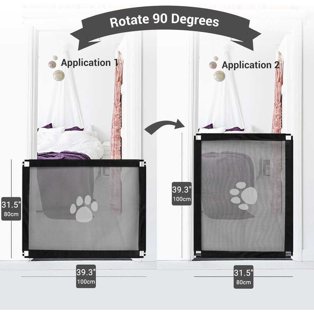 Dog Stairgates, 39.3" x 31.5", Self - Assembly Pet Gate for Dogs Cats Indoor Doorway, Safety Dog Barrier Screen for Hallways, No Drilling and Drilling - Just Closeouts Canada Inc.X004DRXZIB