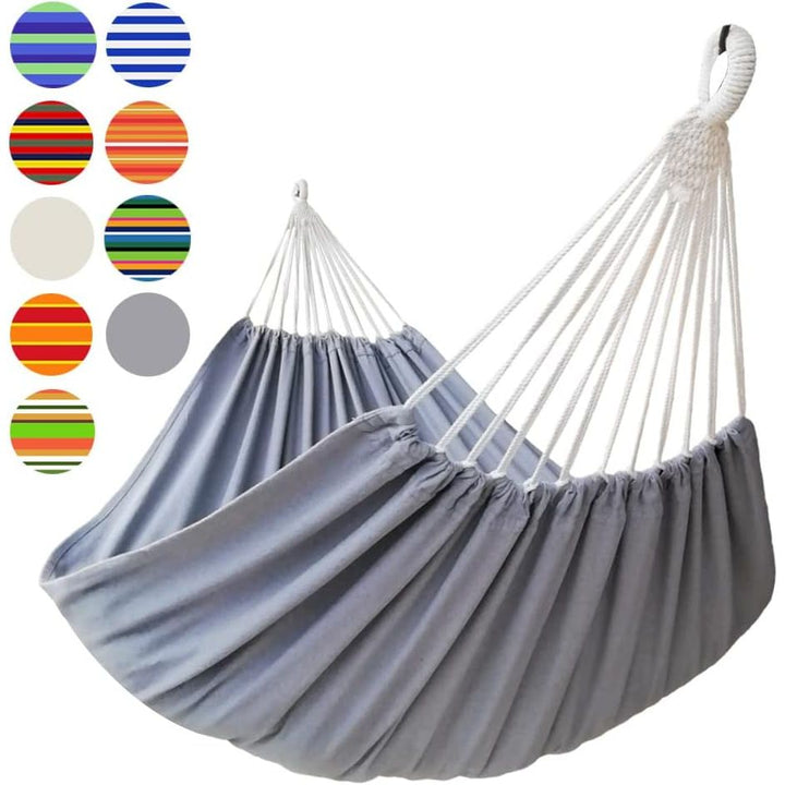 Double 2 Person XXL Hammock, 220 x 150cm, Grey - Just Closeouts Canada Inc.
