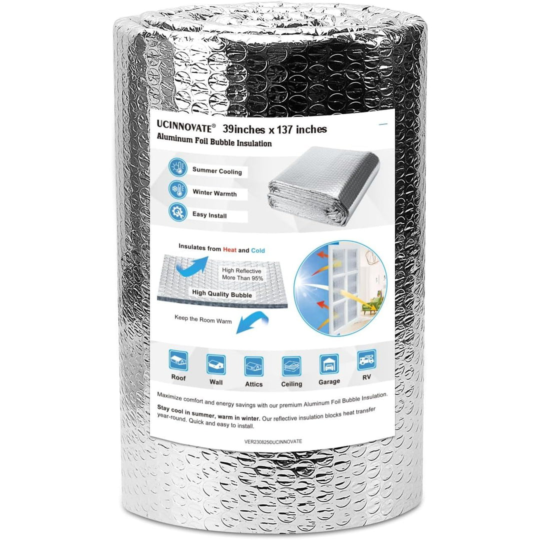 Double-Sided Foil Bubble Insulation Roll, 39 × 137 in - Just Closeouts Canada Inc.X004408G95