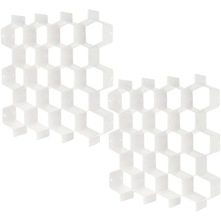 Drawer Divider Organizer 8pcs DIY Plastic Grid Honeycomb Drawer Divider White 2 Pack - Just Closeouts Canada Inc.X003B8Z6SZ