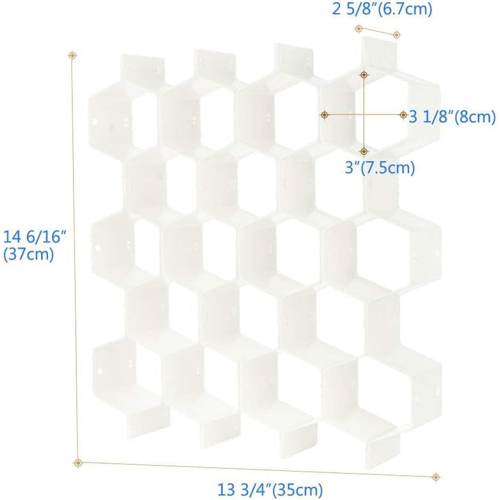 Drawer Divider Organizer 8pcs DIY Plastic Grid Honeycomb Drawer Divider White 2 Pack - Just Closeouts Canada Inc.X003B8Z6SZ