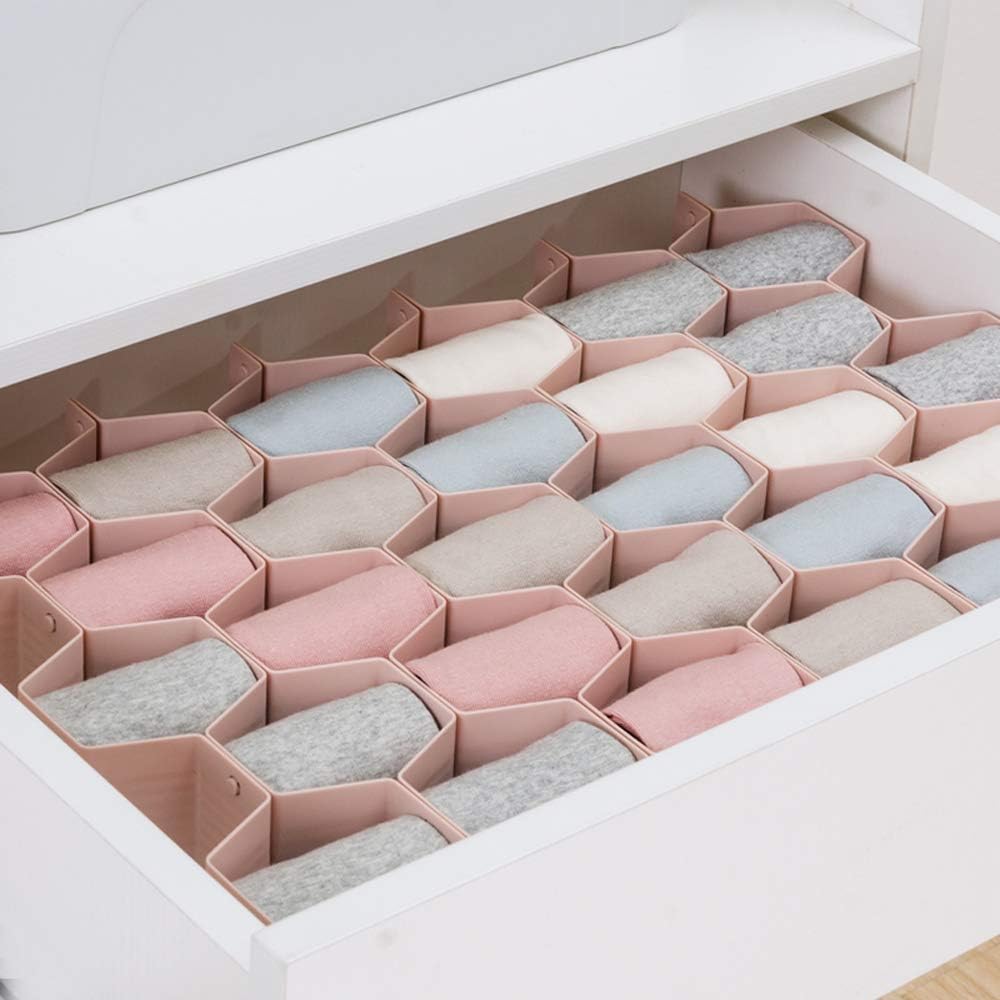 Drawer Divider Organizer 8pcs DIY Plastic Grid Honeycomb Drawer Divider - Just Closeouts Canada Inc.X0039REGKH