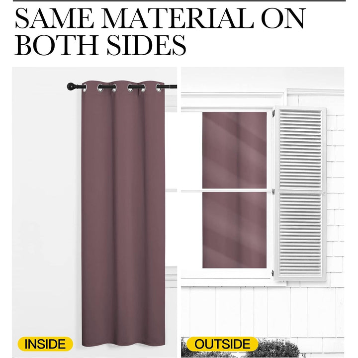 Dry Rose Room-Darkening Curtains, 42 x 63 in, Set of 2 - Just Closeouts Canada Inc.